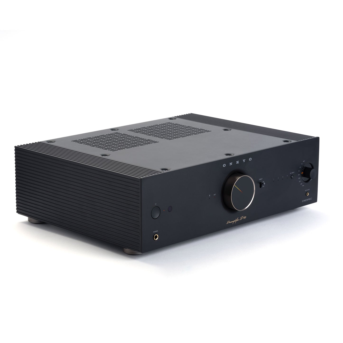 Black Onkyo P-80 Network Preamplifier front view