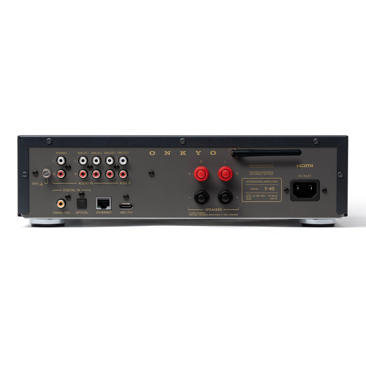 Back view of Onkyo Muse Y-40 Network Integrated Amplifier