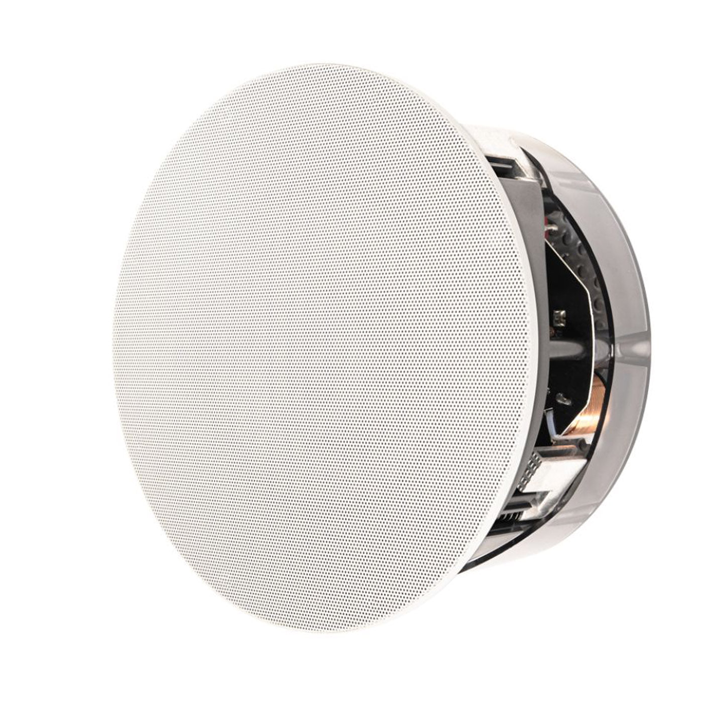 Bezel-Free Micro-Perforated Round Grille - Angle View