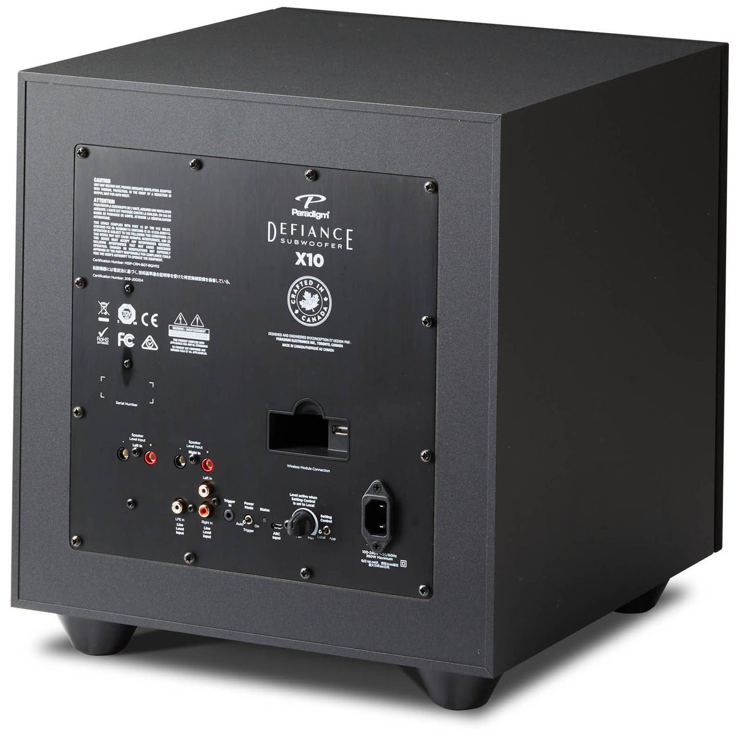 Rear Panel Connections & Control Panel On Defiance X10