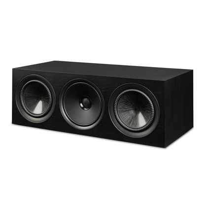 Black Paradigm Premier 520LCR Speaker with no grille on white background