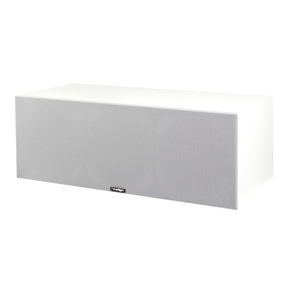 White Paradigm Premier 520LCR Speaker with grille on white background