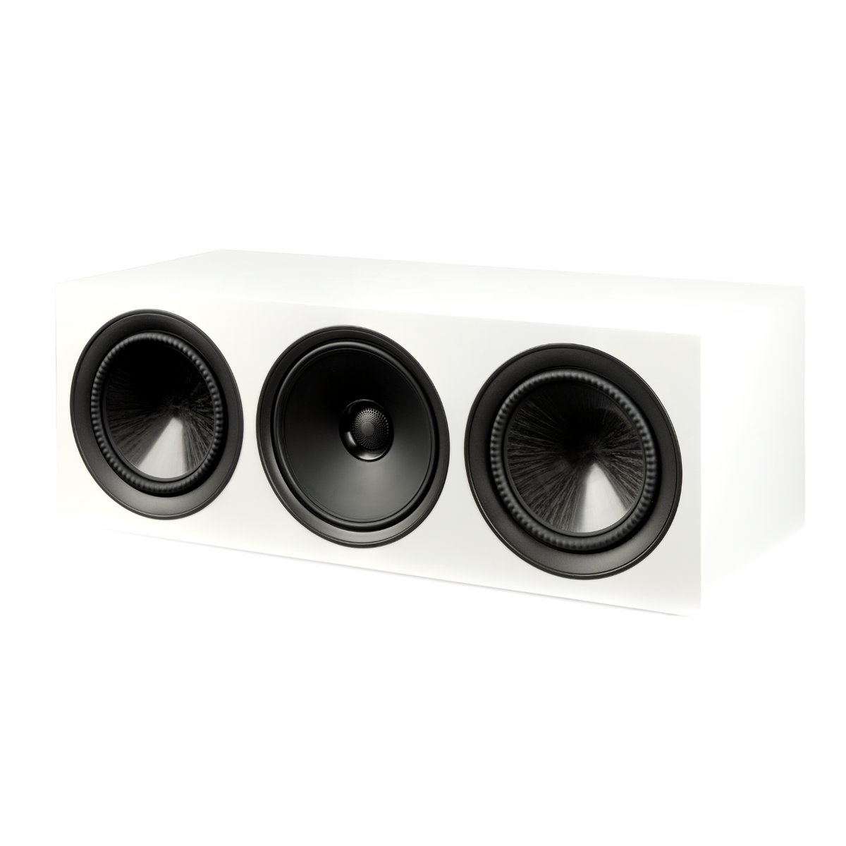 White Paradigm Premier 520LCR Speaker with no grille on white background