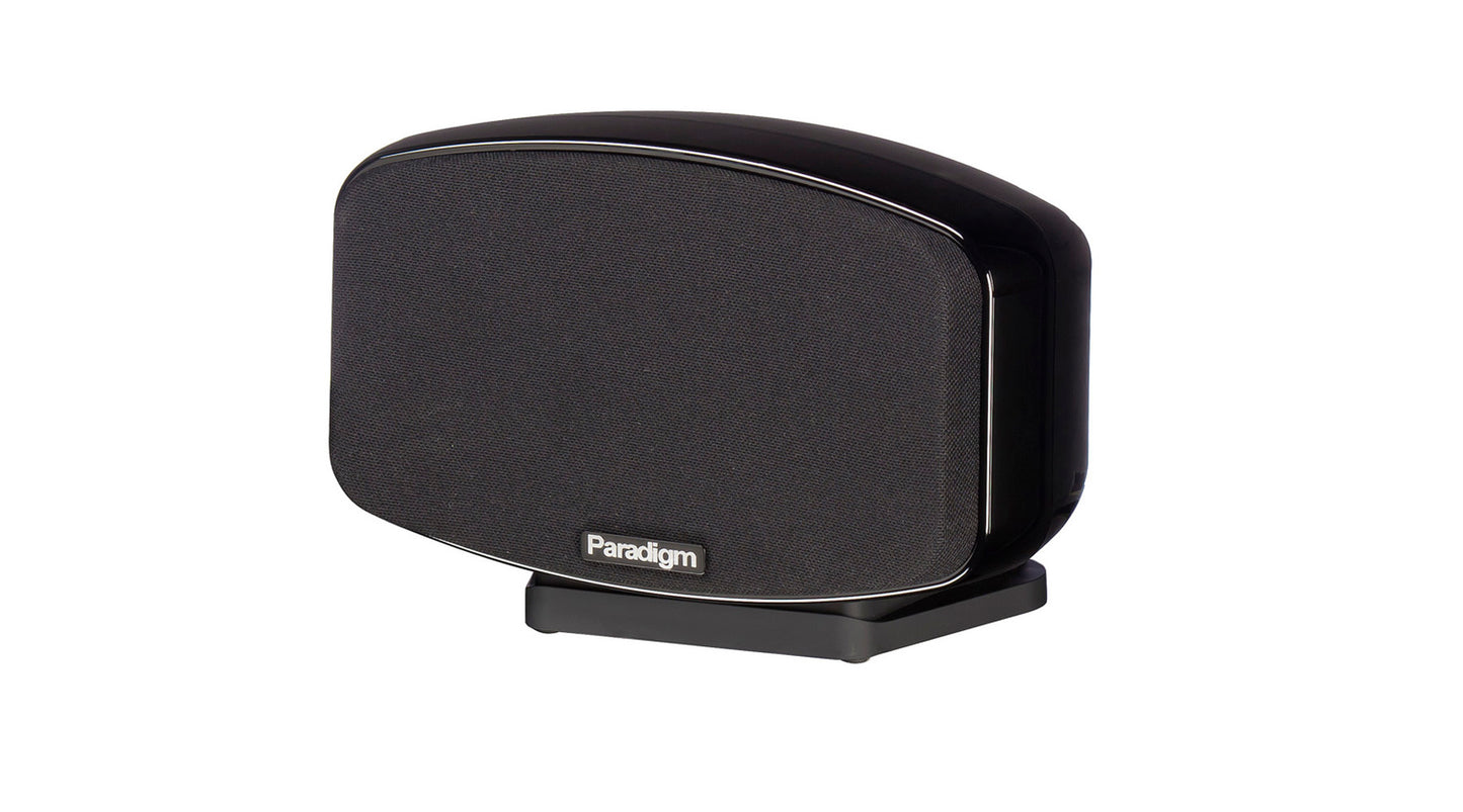 Paradigm Cinema 100 3.0 On Wall / Satellite Speakers - Front view with grille on.