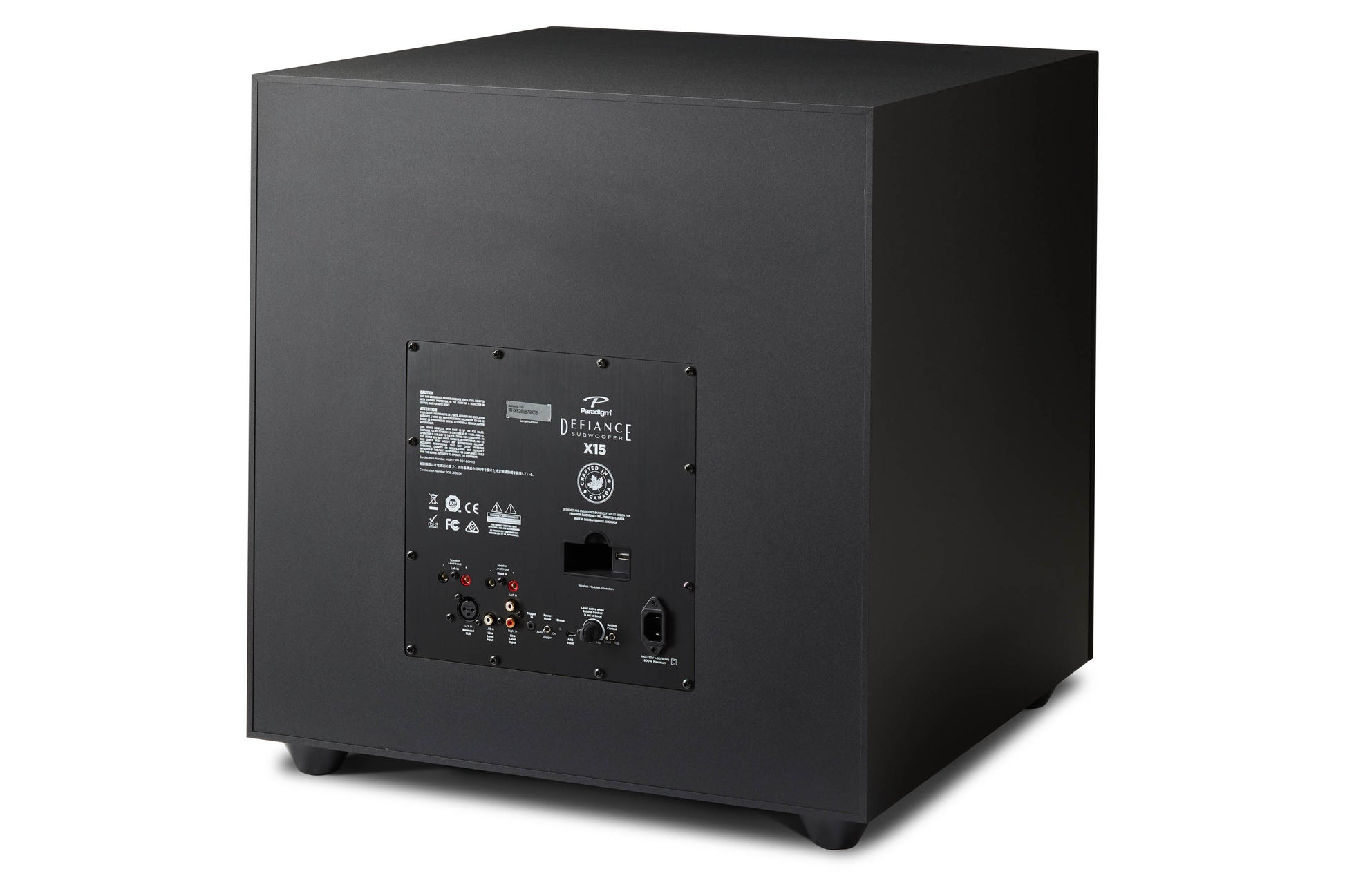 Paradigm Defiance X15 Subwoofer - Rear angle view