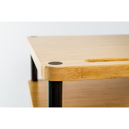 Close up of PlenQ Bamboo 4 Hi-Fi Rack