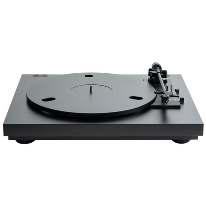Black Pro-Ject A1.2 Automat Turntable on a white background