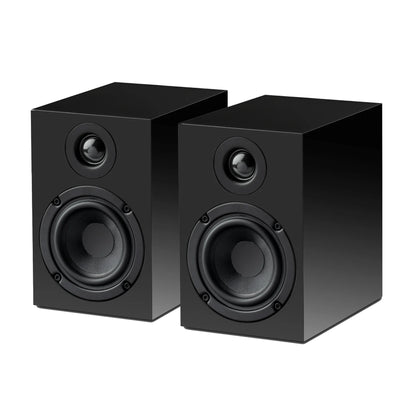 Pro-Ject Speaker Box 3 E Bookshelf Speakers in Black on white background