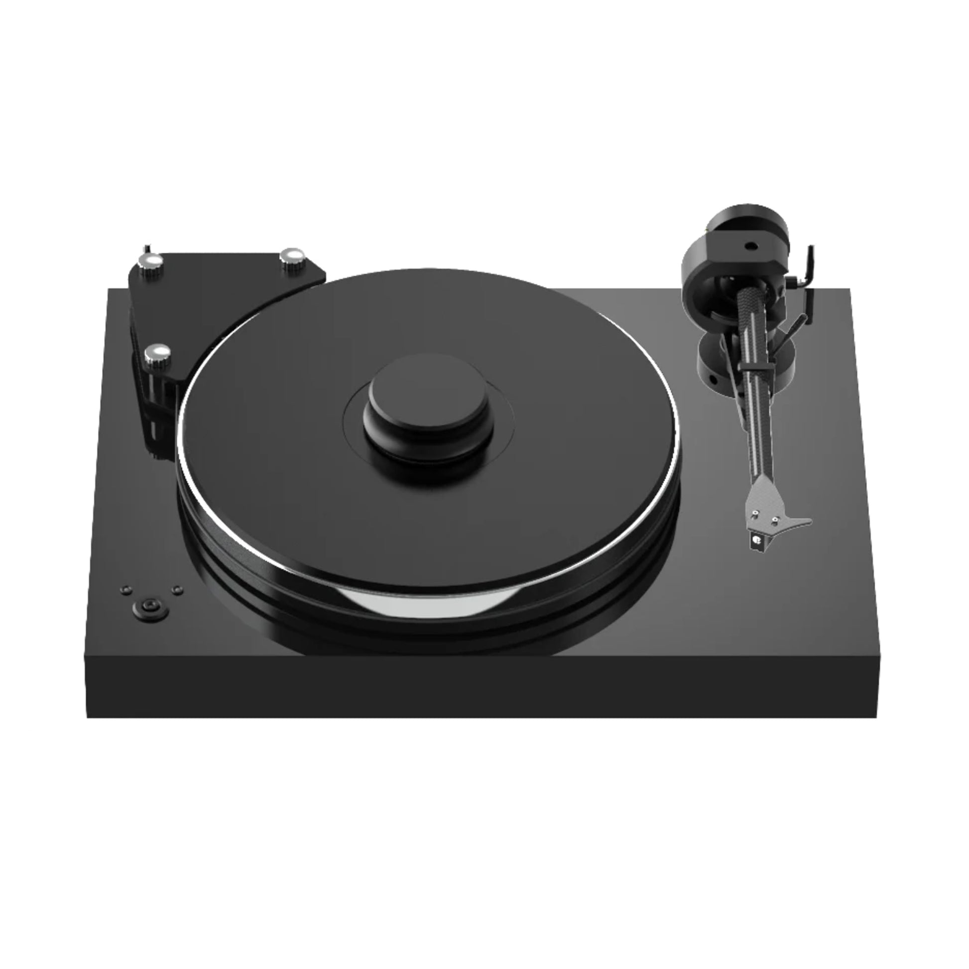 Top view of Pro-Ject Xtension 9 Evolution Turntable in gloss black