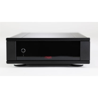 Front view of Rega AOS MC Moving Coil Phono Stage on white background