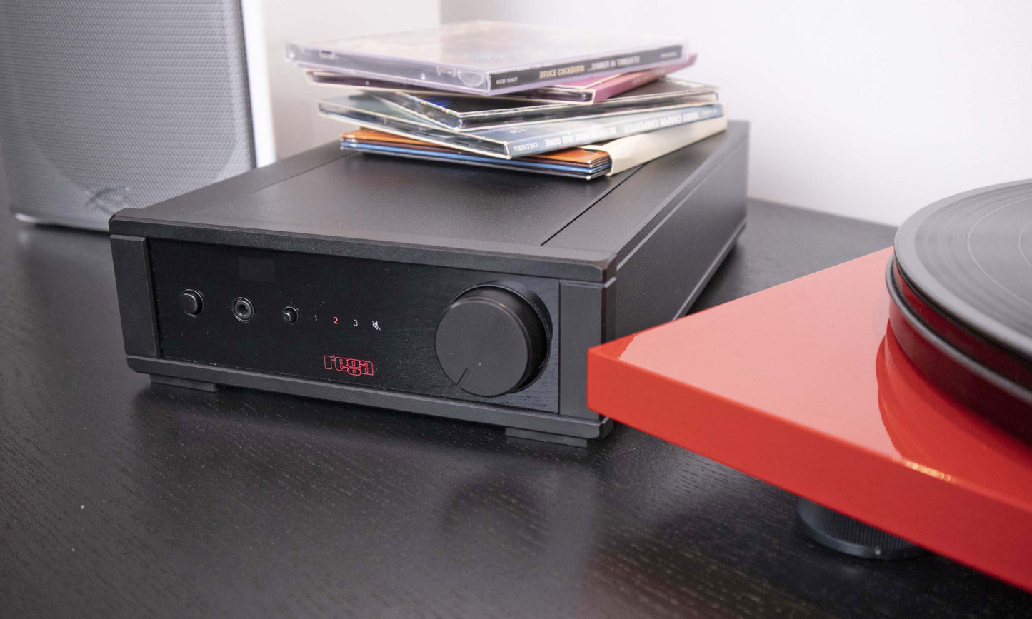 Rega io Stereo Amplifier - Compact footprint, but punchy 30 Watts per channel output