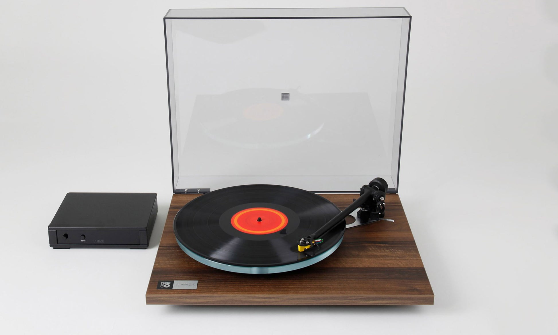 Rega Planar 3 50th Anniversary Edition - Walnut Effect Laminated Plinth