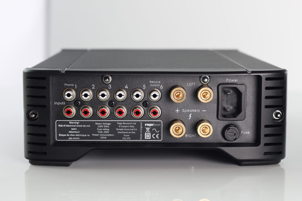 Rega Brio R Stereo Amplifier - Rear view.
