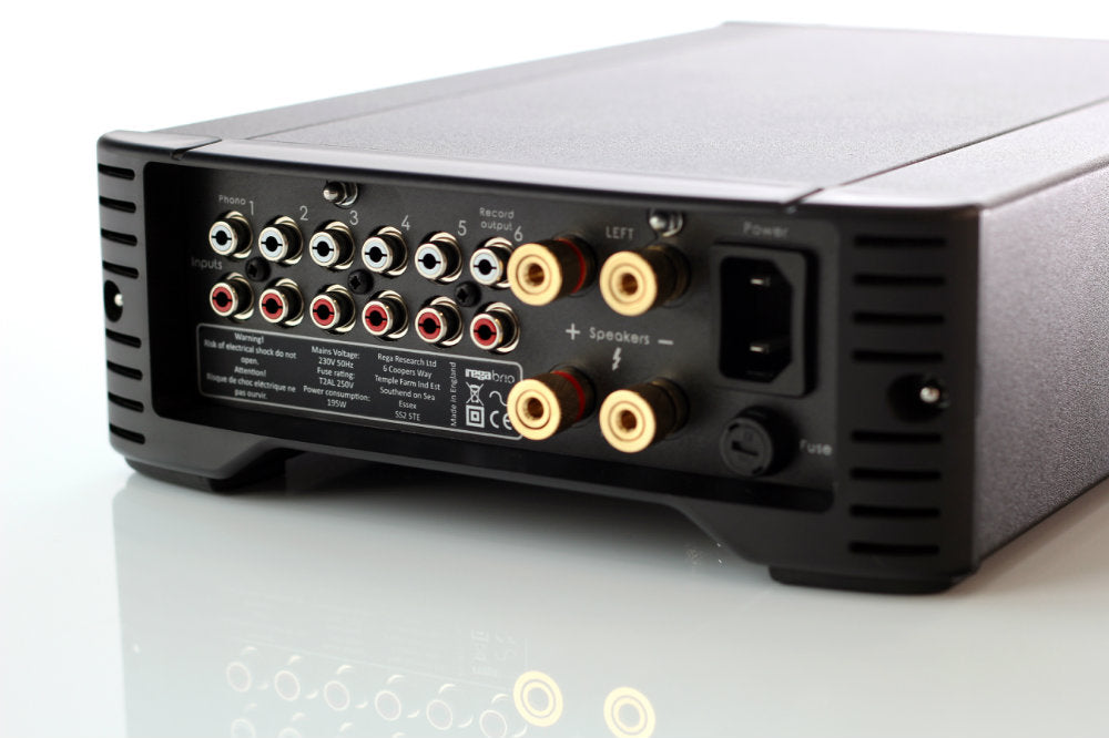 Rega Brio R Stereo Amplifier - Rear view.