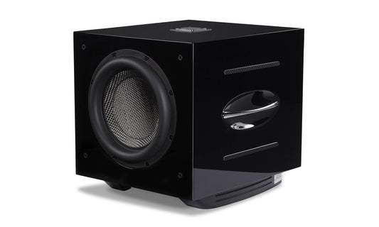 REL Carbon Special Subwoofer - Front angle shown with grille off