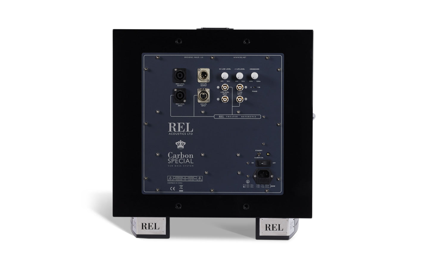 REL Carbon Special Subwoofer - Rear panel