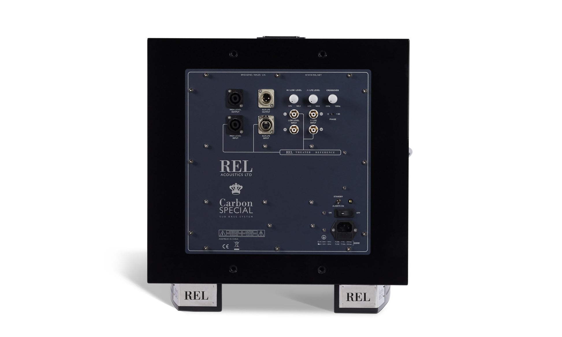 REL Carbon Special Subwoofer - Rear panel