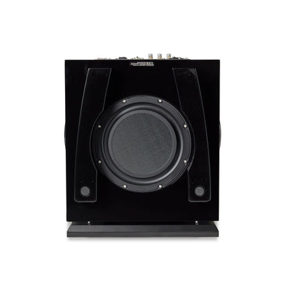 Bottom of REL Carbon Special Black Label Subwoofer