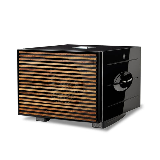 REL Carbon Special Black Label Subwoofer with wood grille