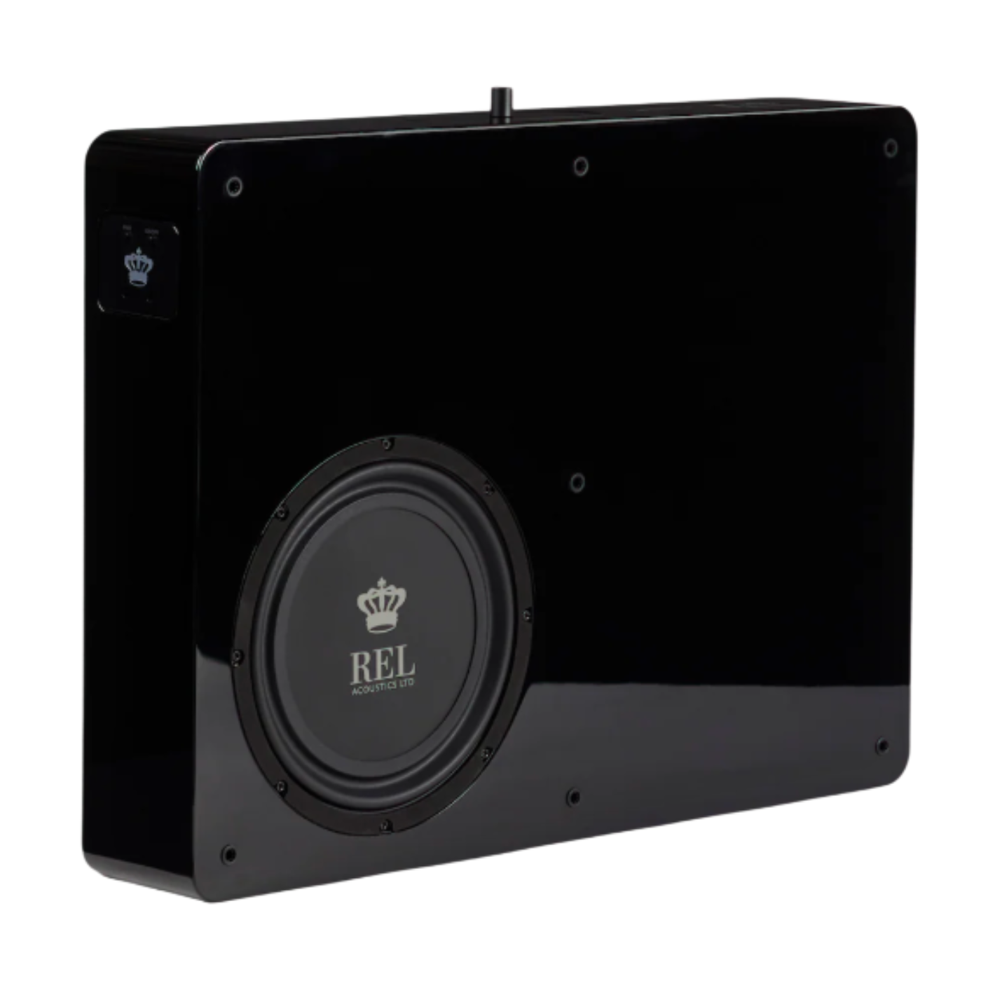 Angle of Black REL Planar PL-2 Powered Subwoofer