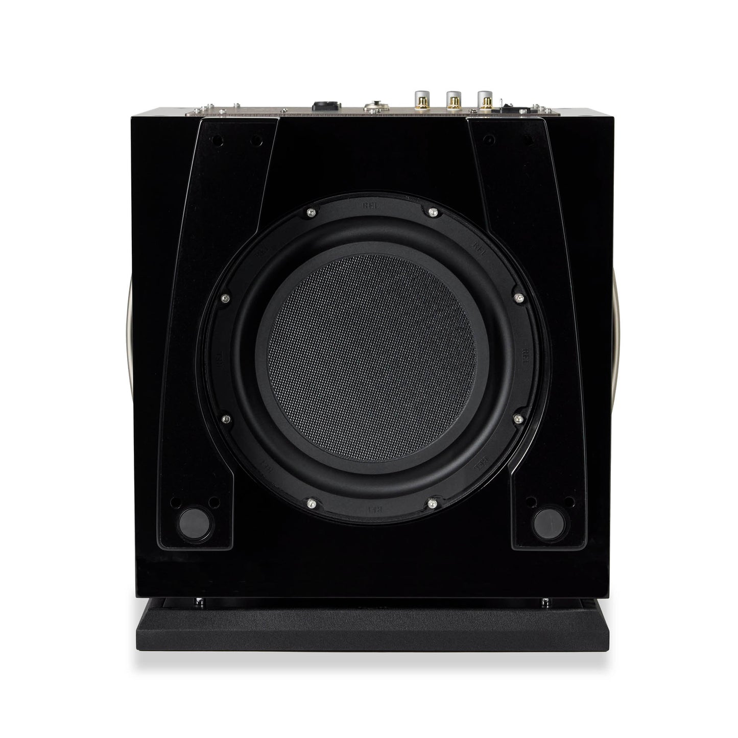 Bottom of black REL S/550 Subwoofer