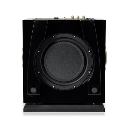 Bottom of black REL S/550 Subwoofer