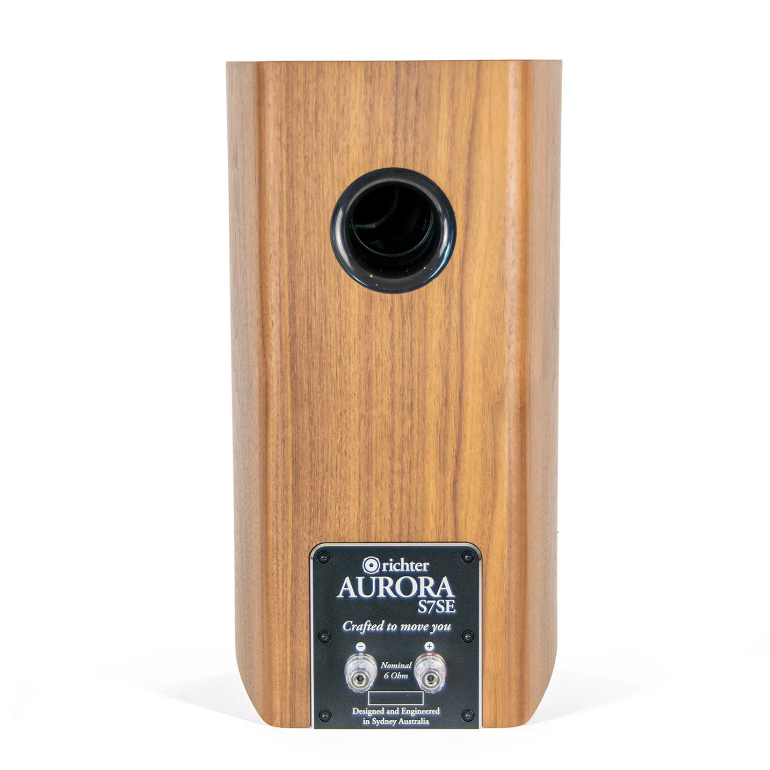 Back view of Richter Aurora S7 Special Edition Speakers on white background