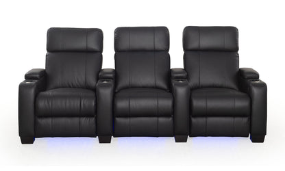 RowOne Kingsley C203K 3 Seater Cinema Chairs - Lights on