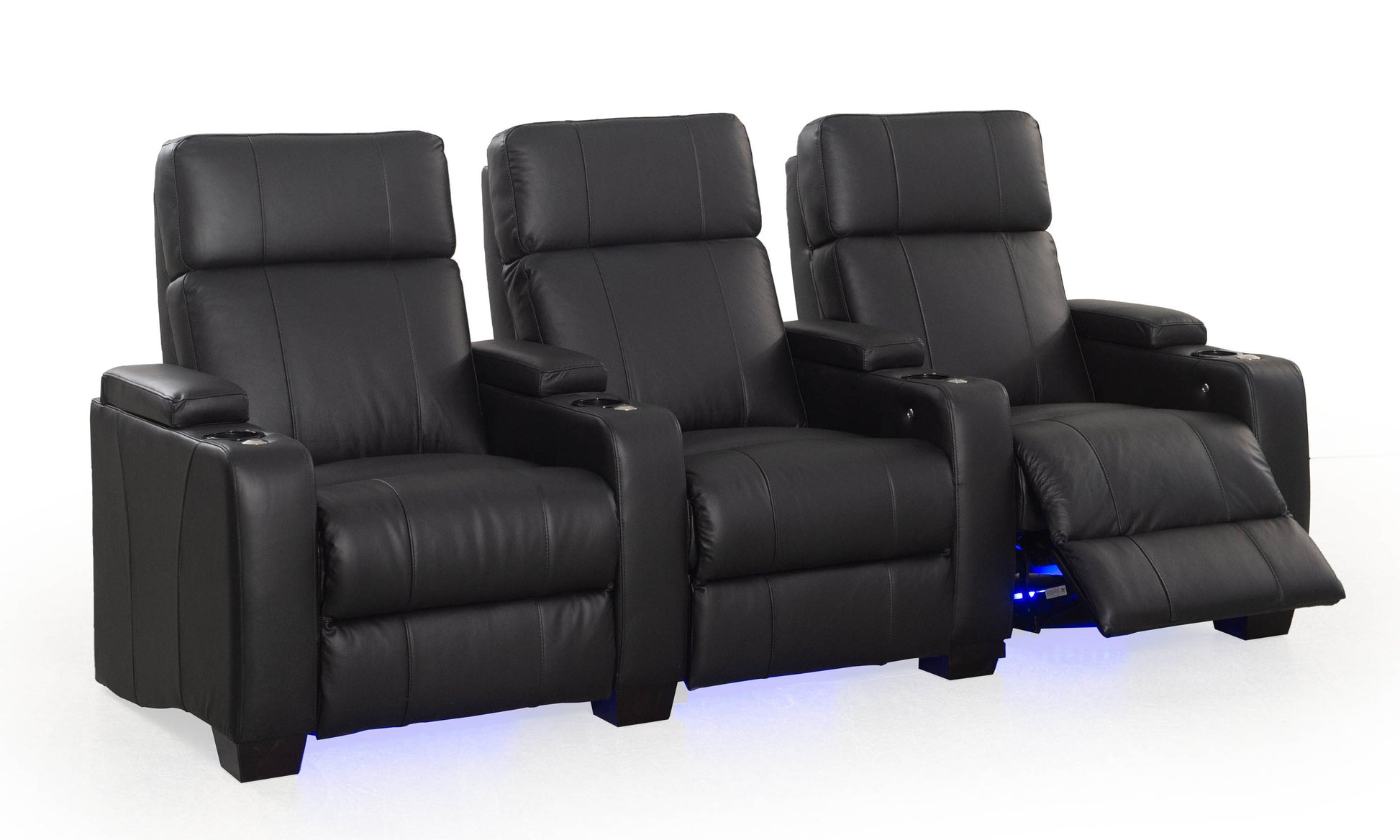 RowOne Kingsley C203K 3 Seater Cinema Chairs - Footrest up