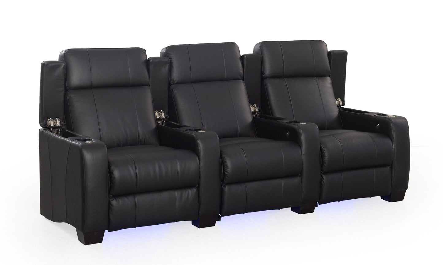 RowOne Kingsley C203K 3 Seater Cinema Chairs - Armrests up