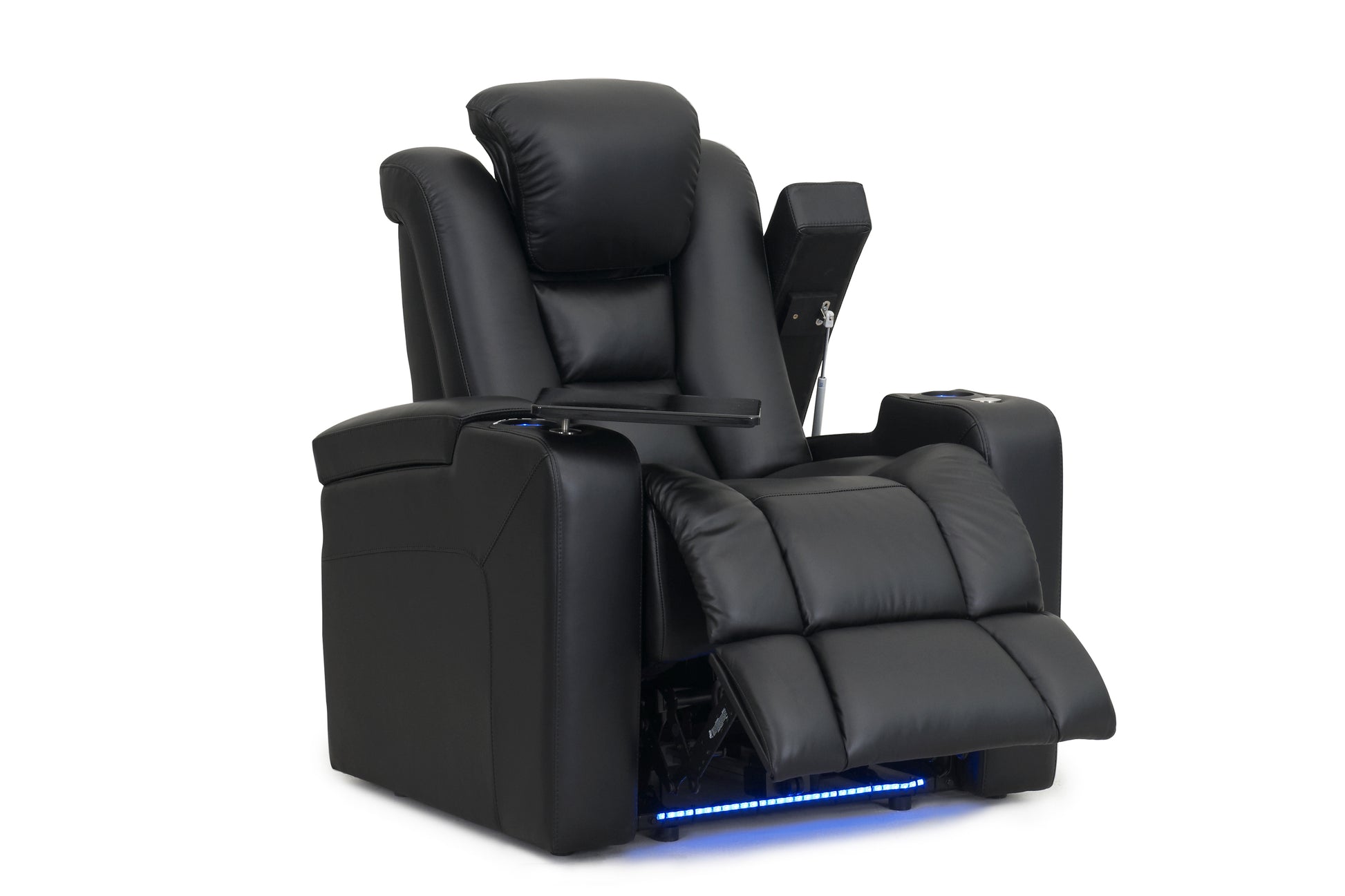RowOne Evolution Home Theatre Chair - With open storage and tray.