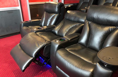 Reclined with footrest extended