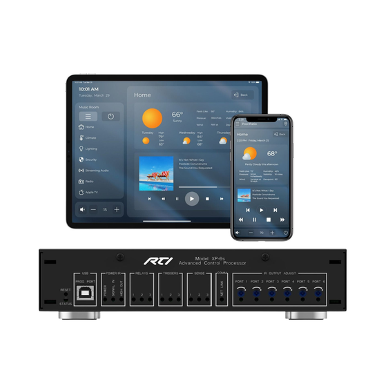 RTI XP-6s Home Automation Pack on white background- phone & tablet not included