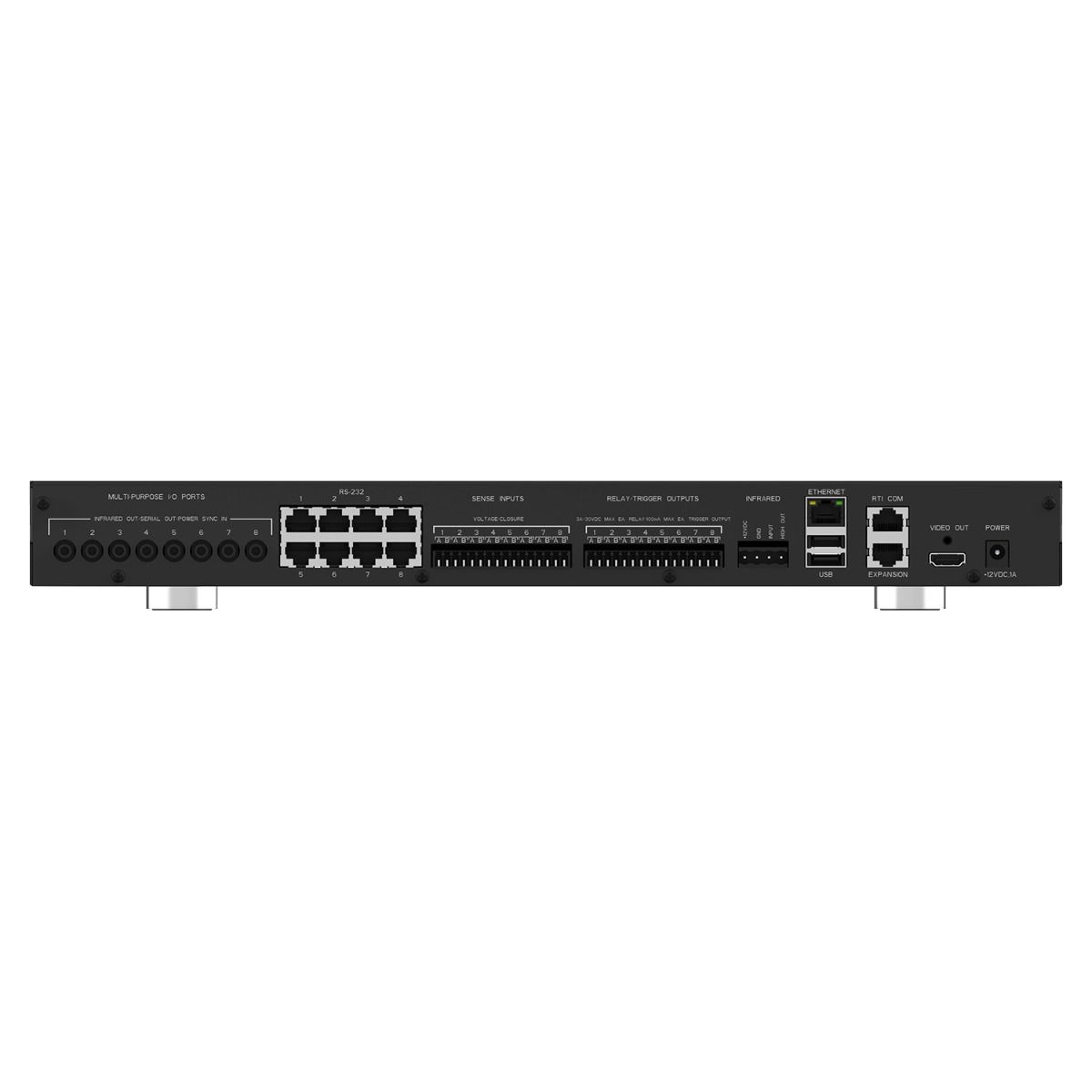Back view of RTI XP-8v Control Processor