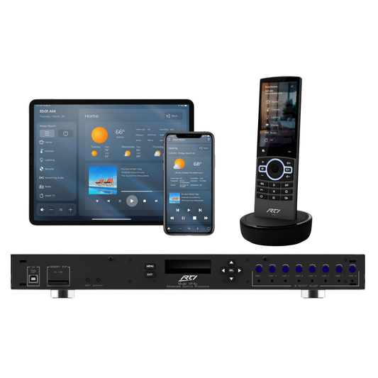 RTI XP-8v ISR-4 Home Automation Pack on white background - phone and tablet not included