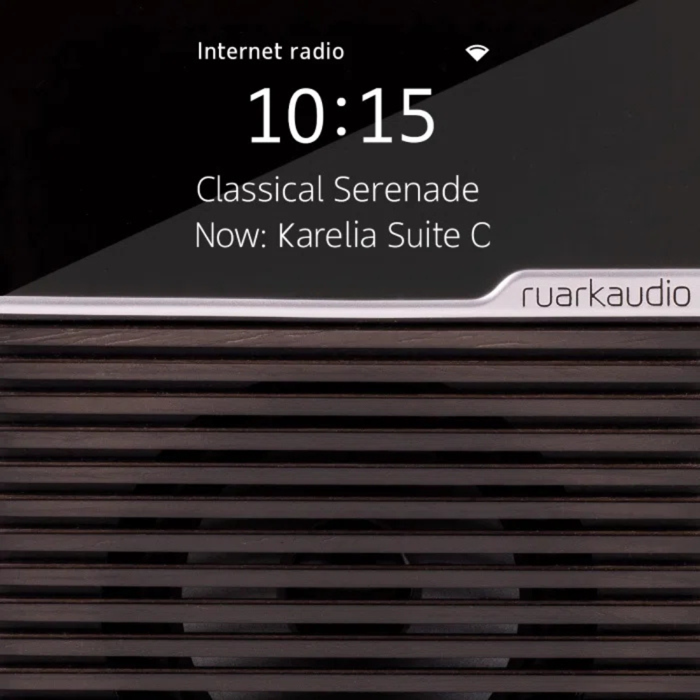 Close up of Ruark R1S Smart Radio showing screen