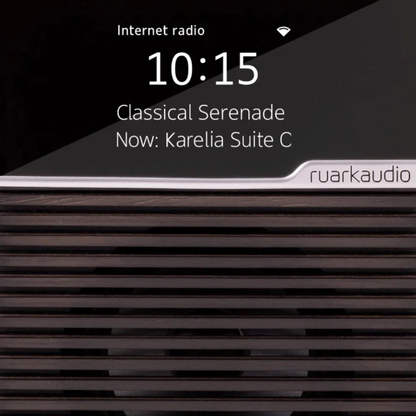 Close up of Ruark R1S Smart Radio showing screen