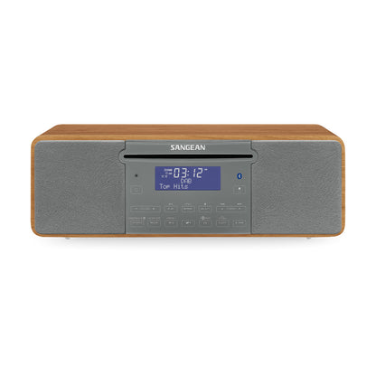 Front view of Sangean DDR-47BT Music System on white background