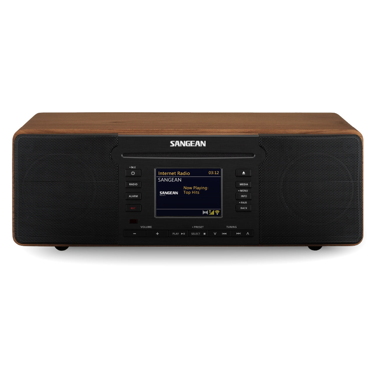 Front view of Sangean DDR-66BT TW Music System