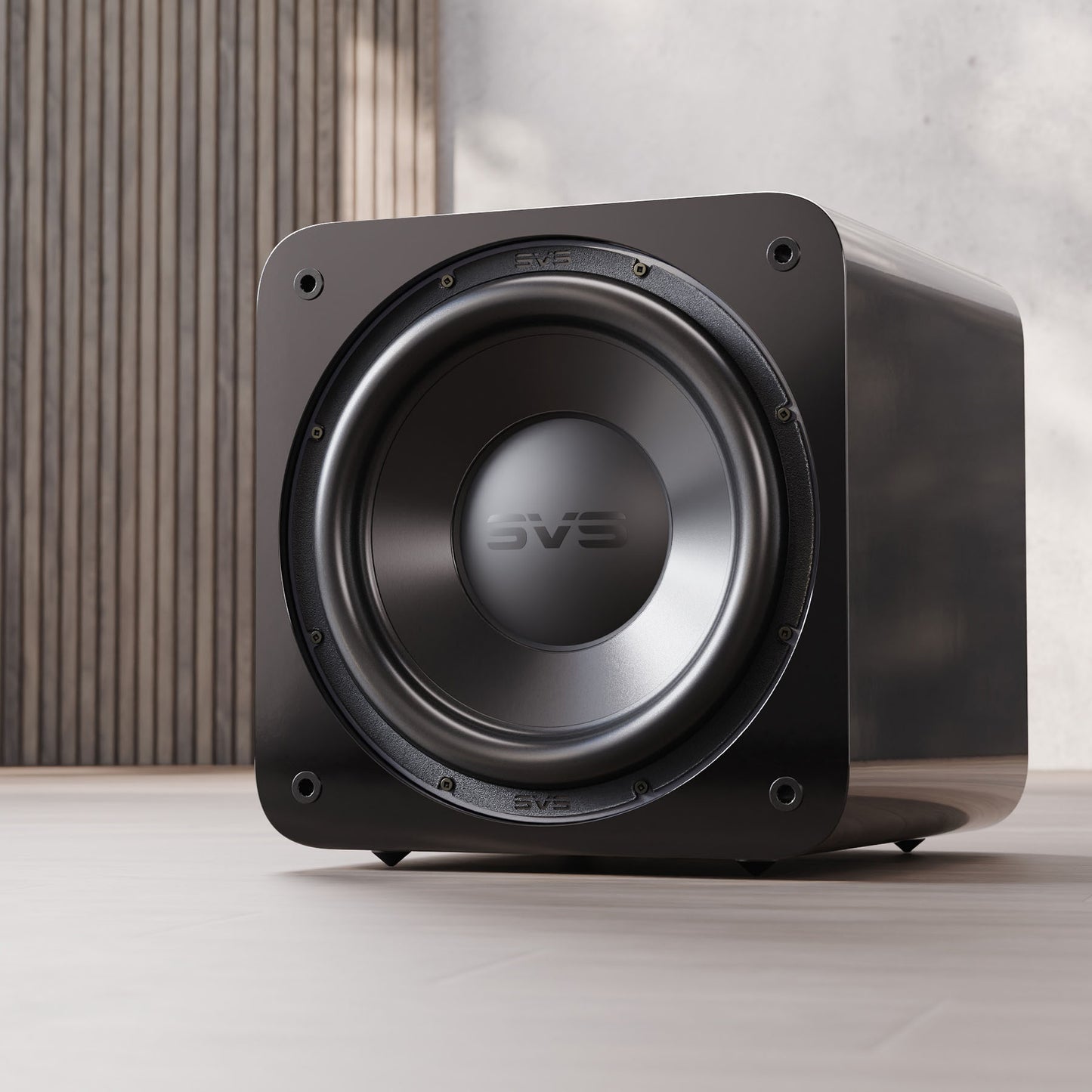 Lifestyle shot of SVS SB-3000 R|Evolution Subwoofer in gloss black