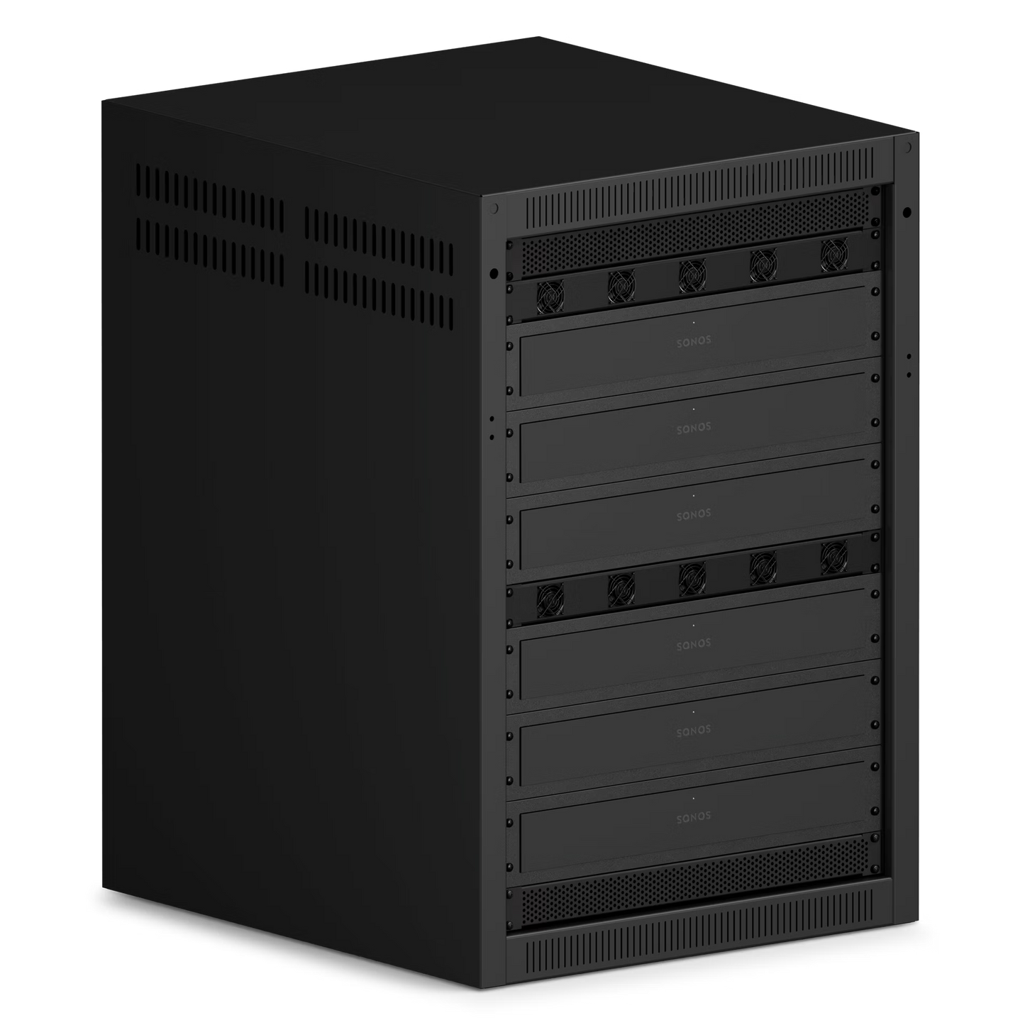 6 x Sonos Amp Multi Rack Mounts shown in Rack Housing