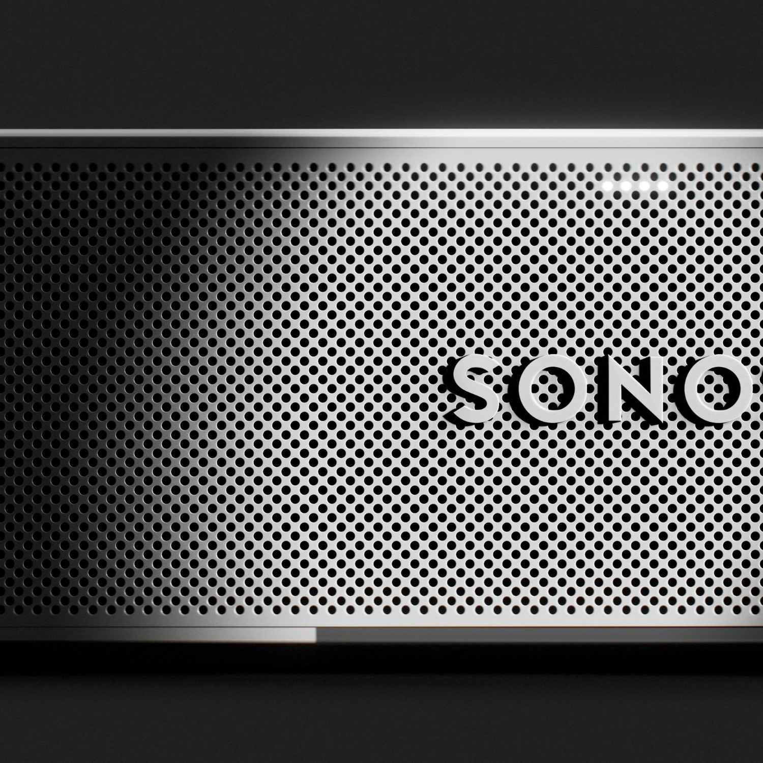 Close up of white Sonos Beam Ultra Soundbar