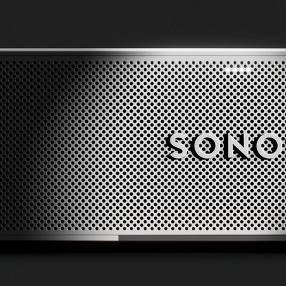 Close up of white Sonos Beam Ultra Soundbar