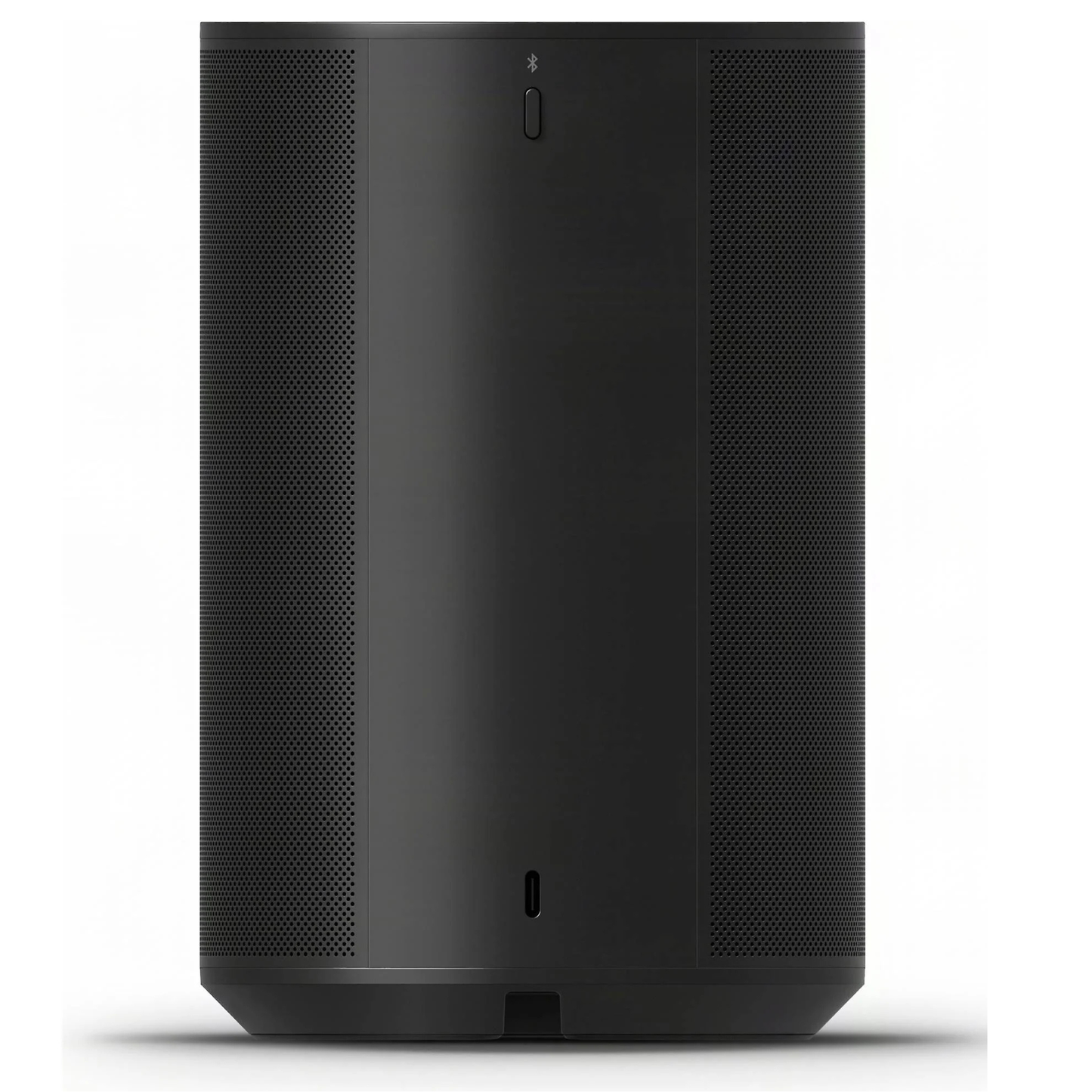 Back view of black Sonos Era 100 SL Speaker on white background