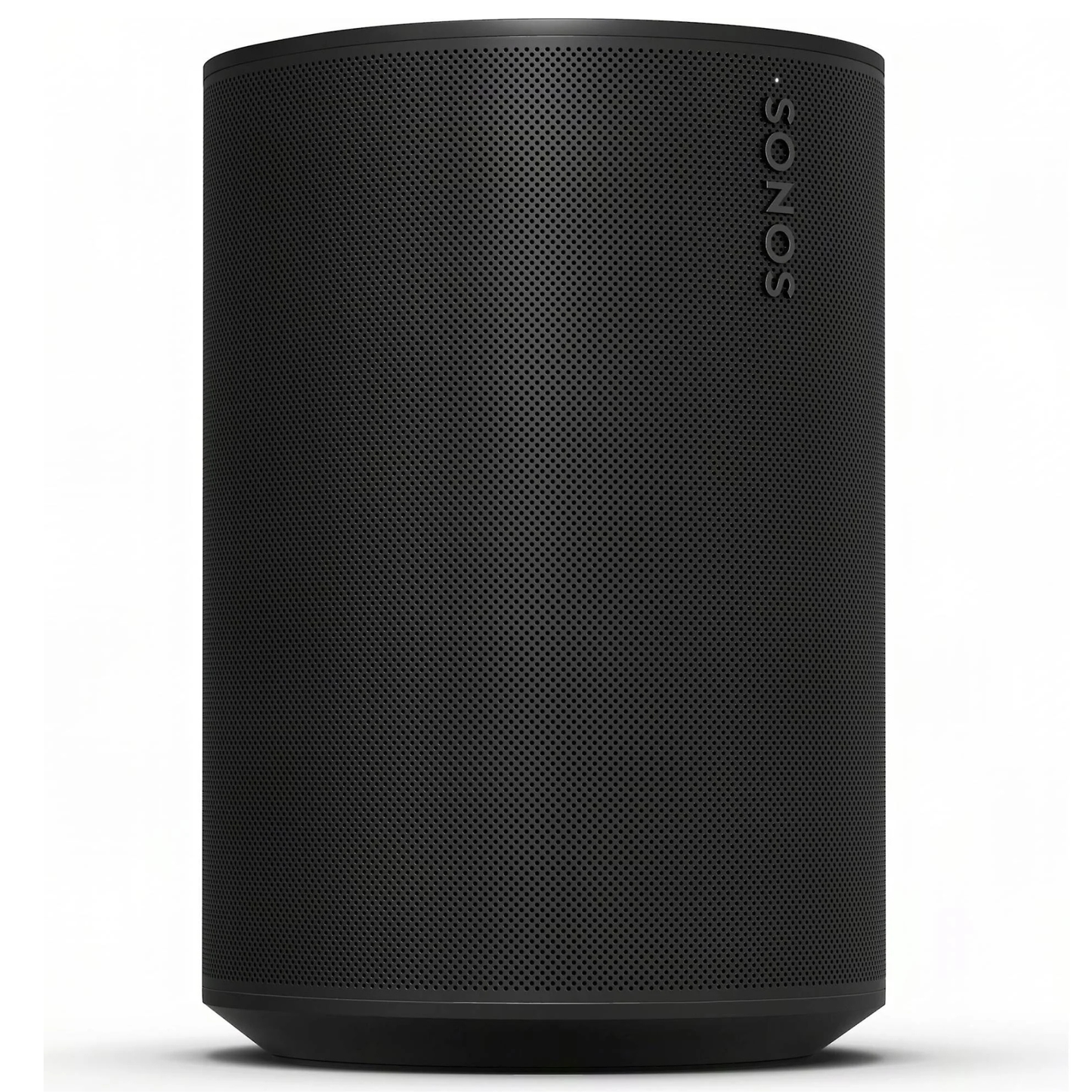 Front angle of black Sonos Era 100 SL Speaker on white background