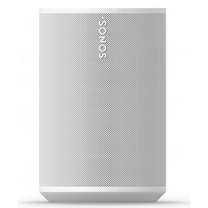 Front view of white Sonos Era 100 SL Speaker on white background