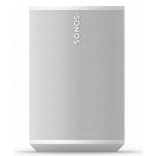 Front view of white Sonos Era 100 SL Speaker on white background