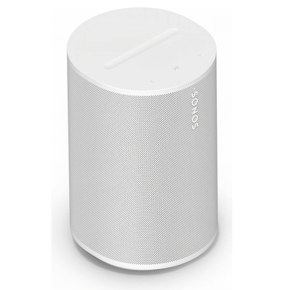 Top view of white Sonos Era 100 SL Speaker on white background