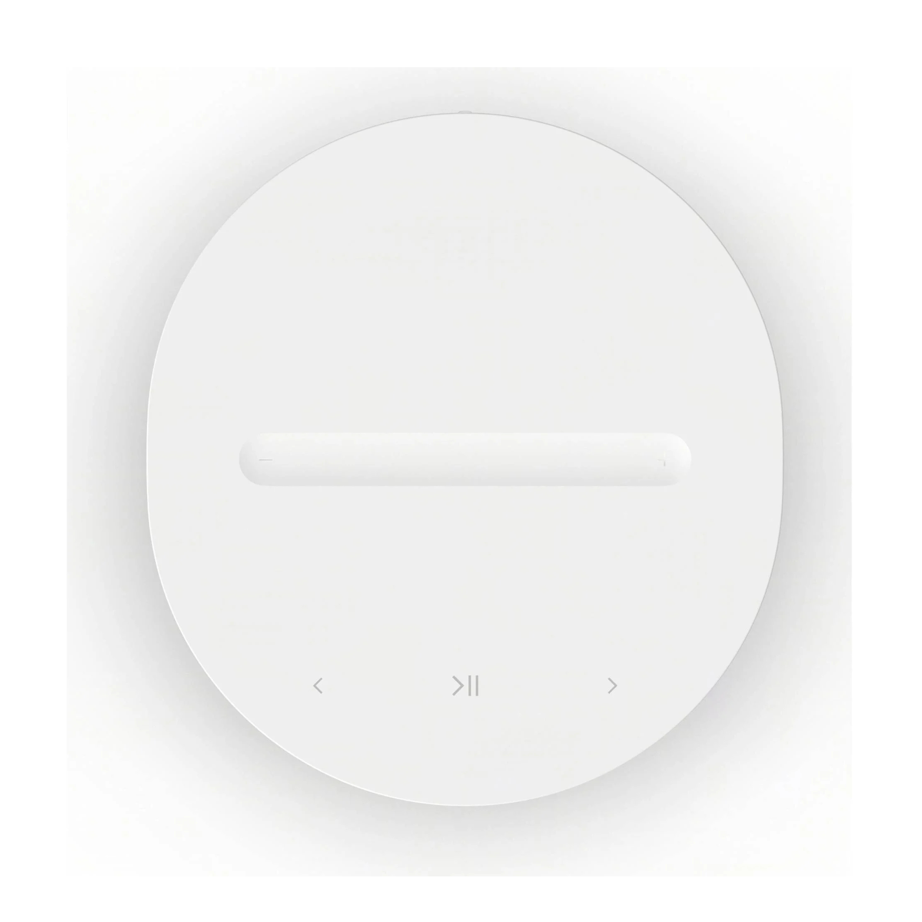 Control panel of white Sonos Era 100 SL Speaker on white background