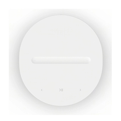 Control panel of white Sonos Era 100 SL Speaker on white background